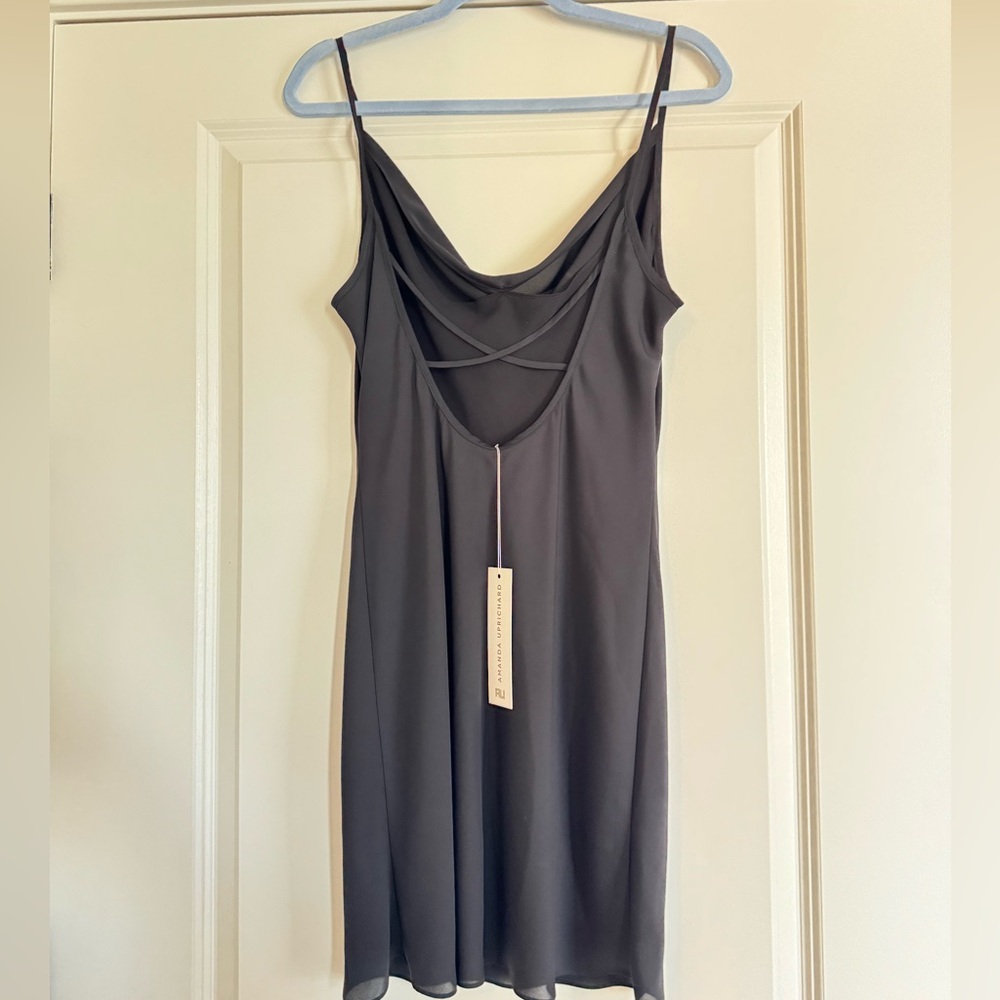 NWT Amanda Uprichard Bowie Low Back dress- black size small.